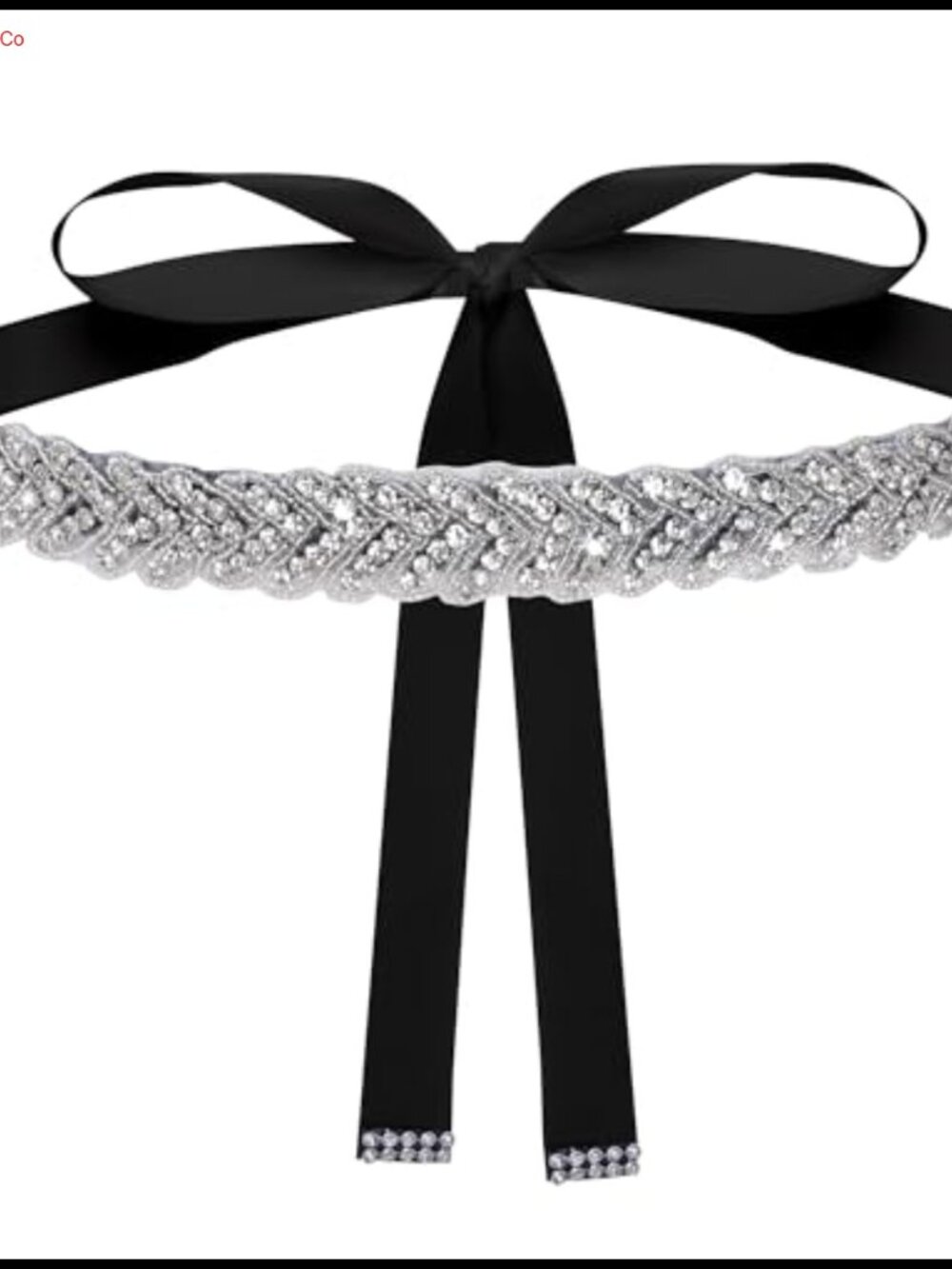 Rhinestone Satin Wedding Waist Belt Adjustable Sash for Special Occasions